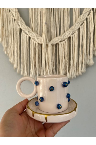 Nazar boncuk figürlü fincan
