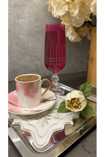 Kahve Yanı Sunum Çiçeği
